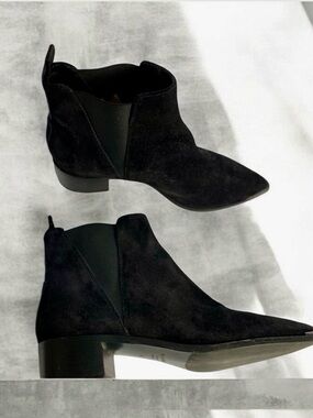 Acné Ankle Italian Suede Black Boots Size 9